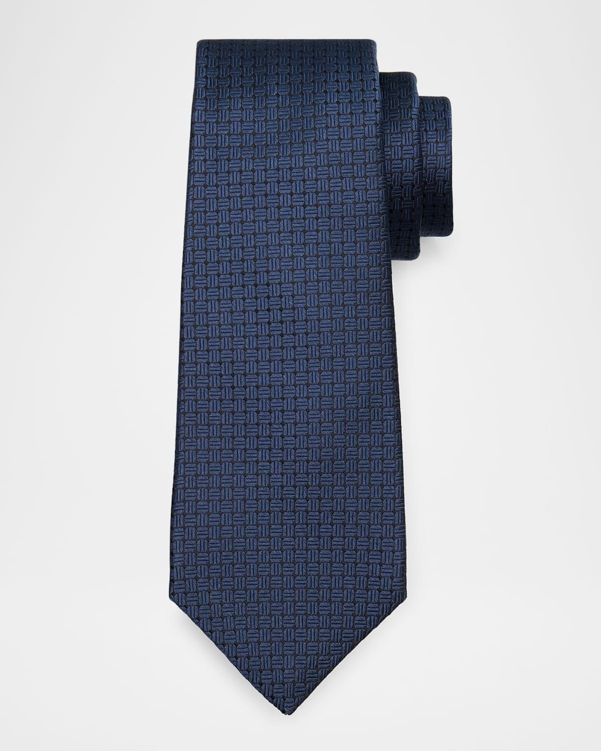 Men's Jacquard Oval Silk Tie Product Image