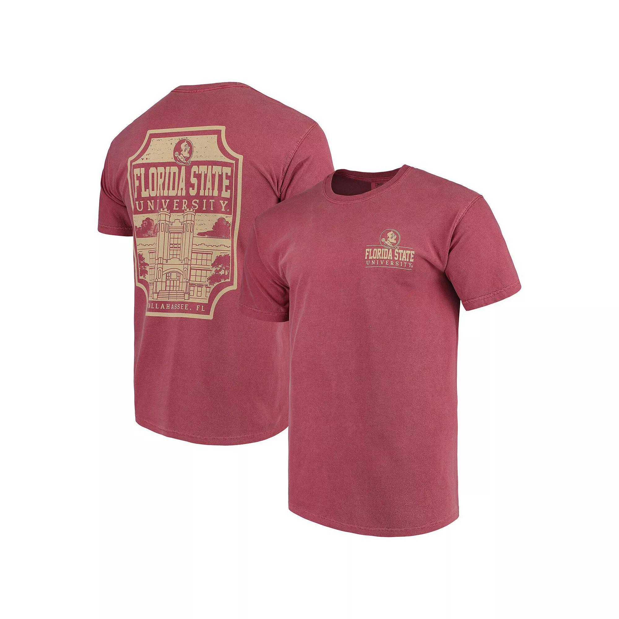 Men's Garnet Florida State Seminoles Comfort Colors Campus Icon T-Shirt, Size: Medium, Red Product Image