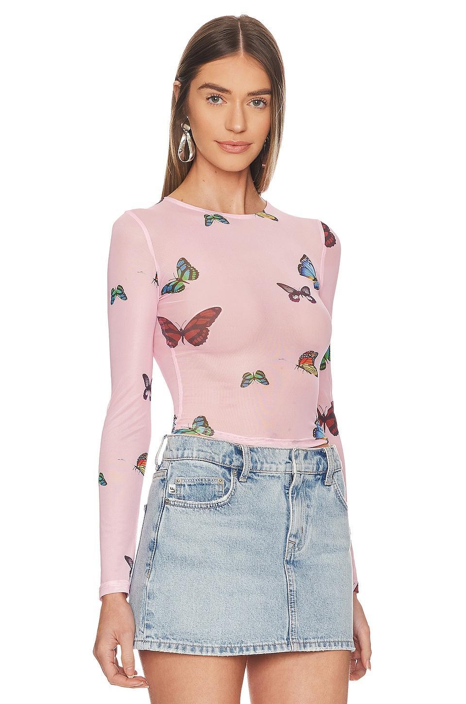 Ari Butterfly Mesh Top superdown Product Image