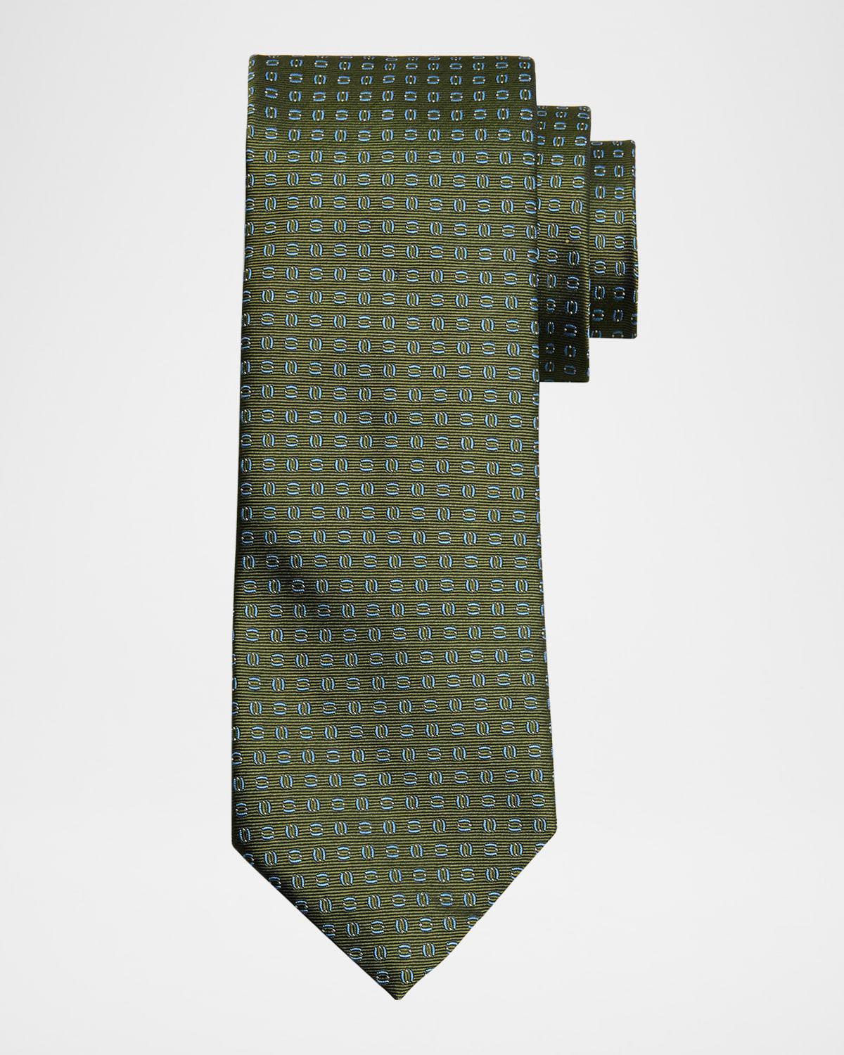 Mens Oval Patterned Tie Product Image