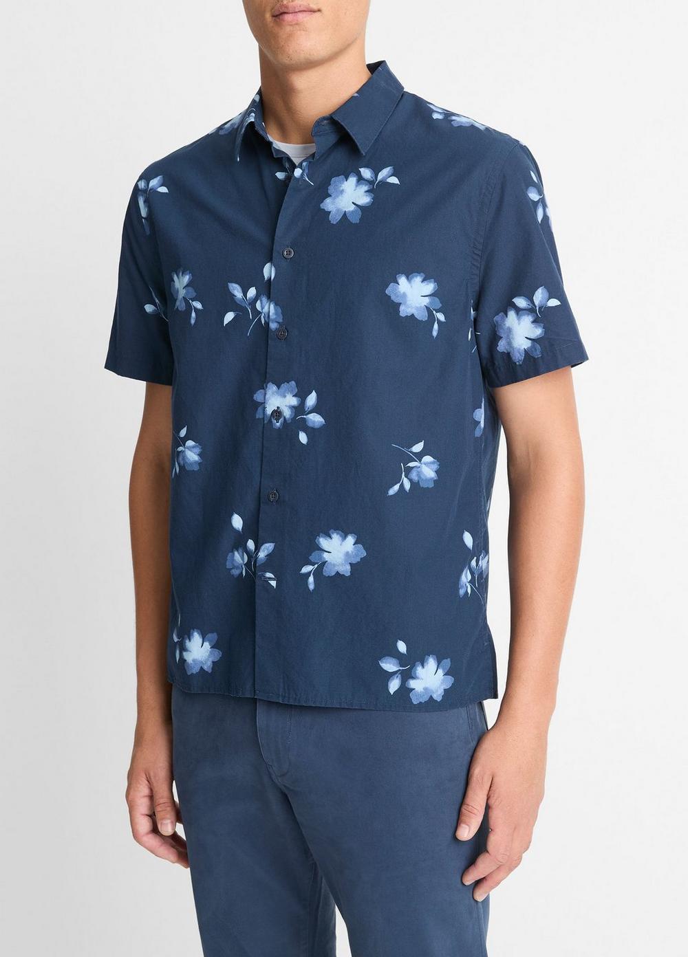 Cascading Floral Short-Sleeve Shirt Product Image