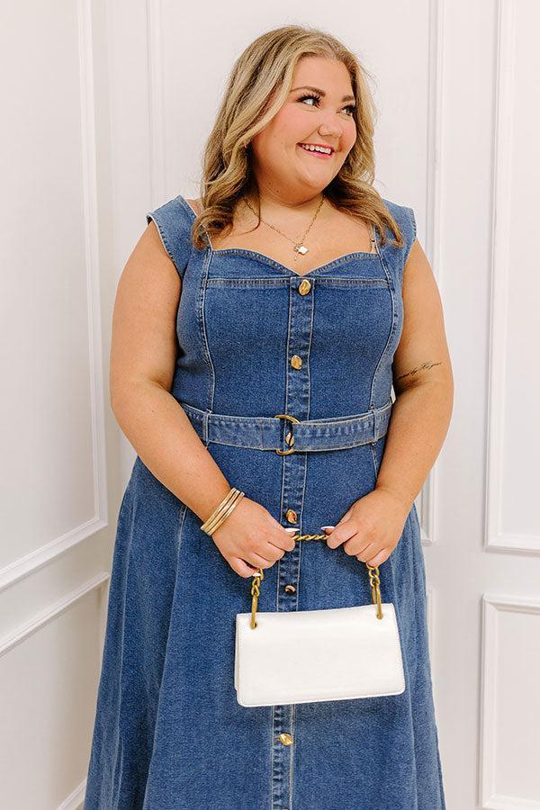 Downtown Stroll Denim Maxi Dress Curves Product Image