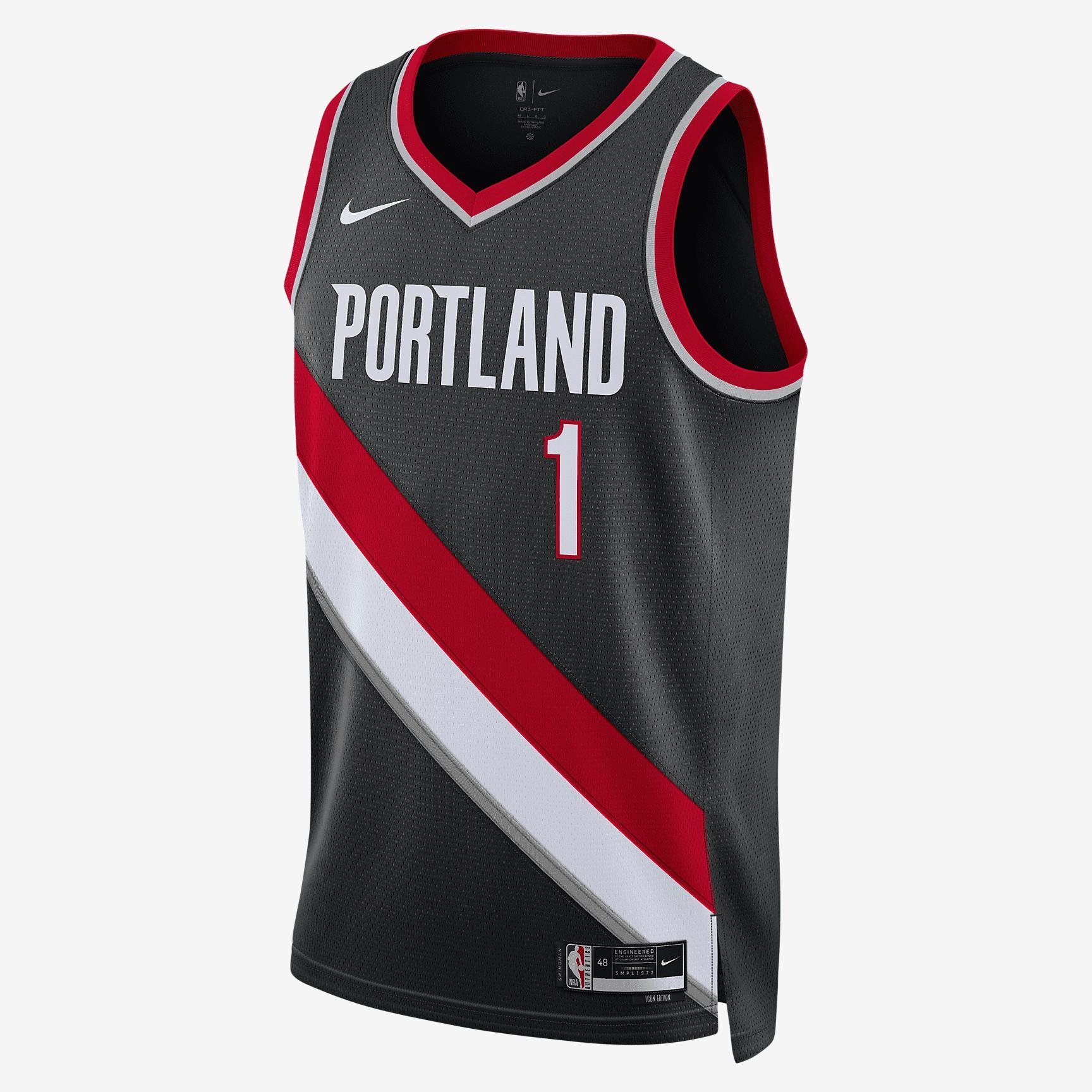 Portland Trail Blazers Icon Edition 2022/23 Men's Nike Dri-FIT NBA Swingman Jersey Product Image