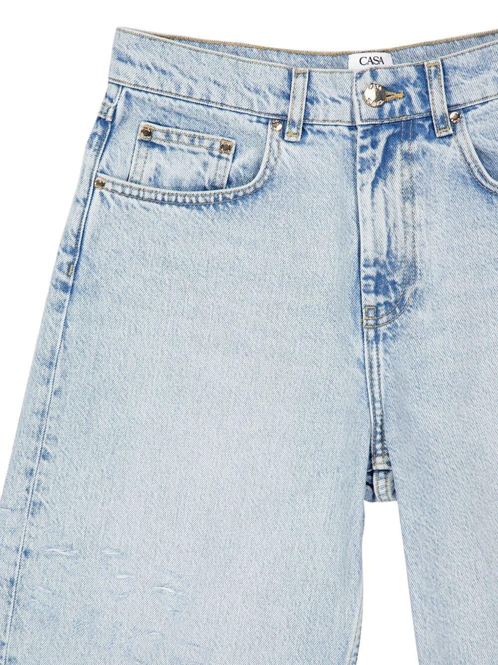 distressed denim shorts Product Image
