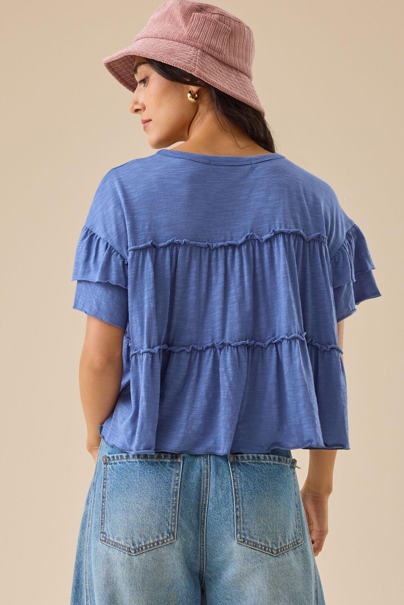 Lucy Ruffle Sleeve Top Product Image