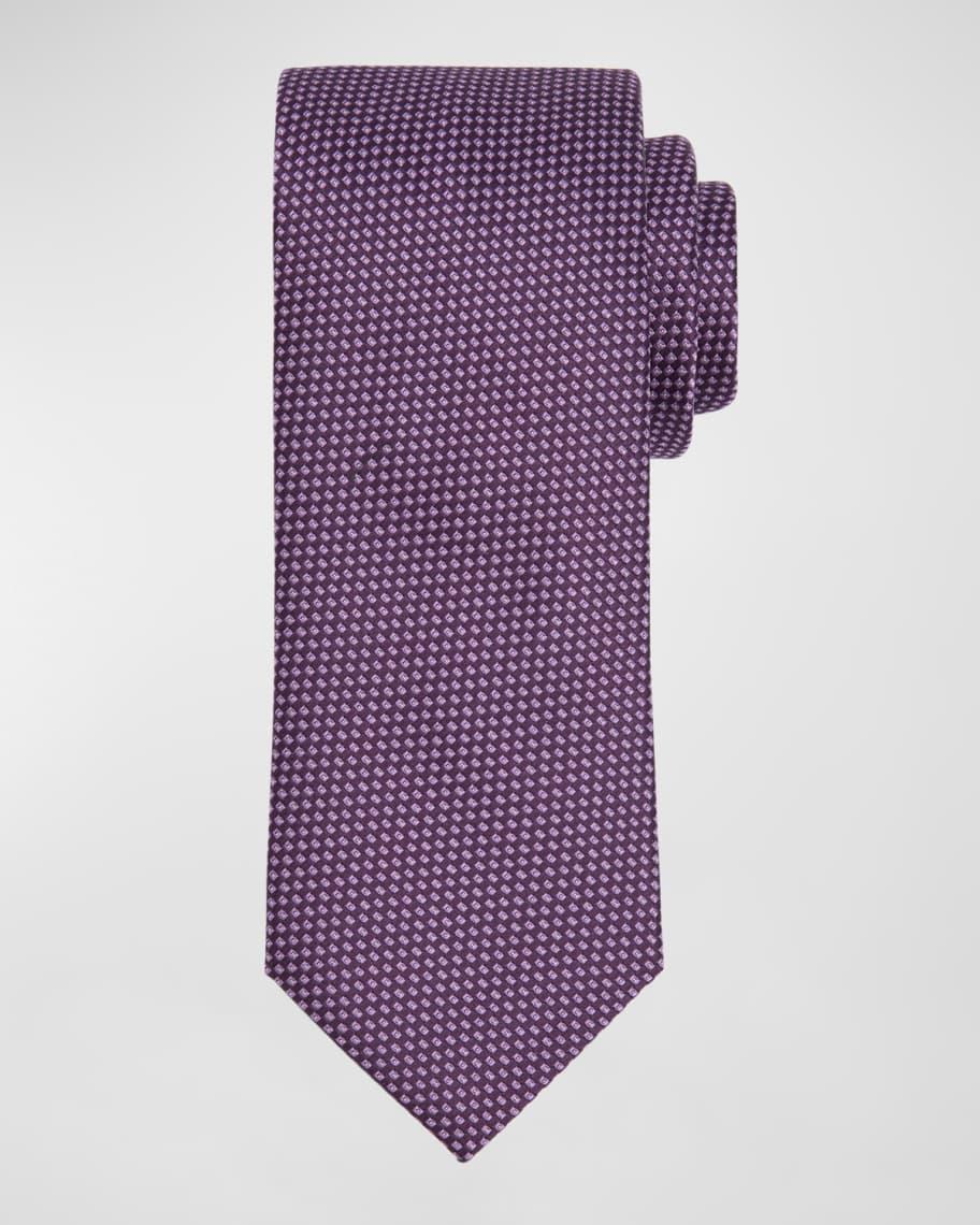 Men's Micro-Jacquard Silk Tie Product Image