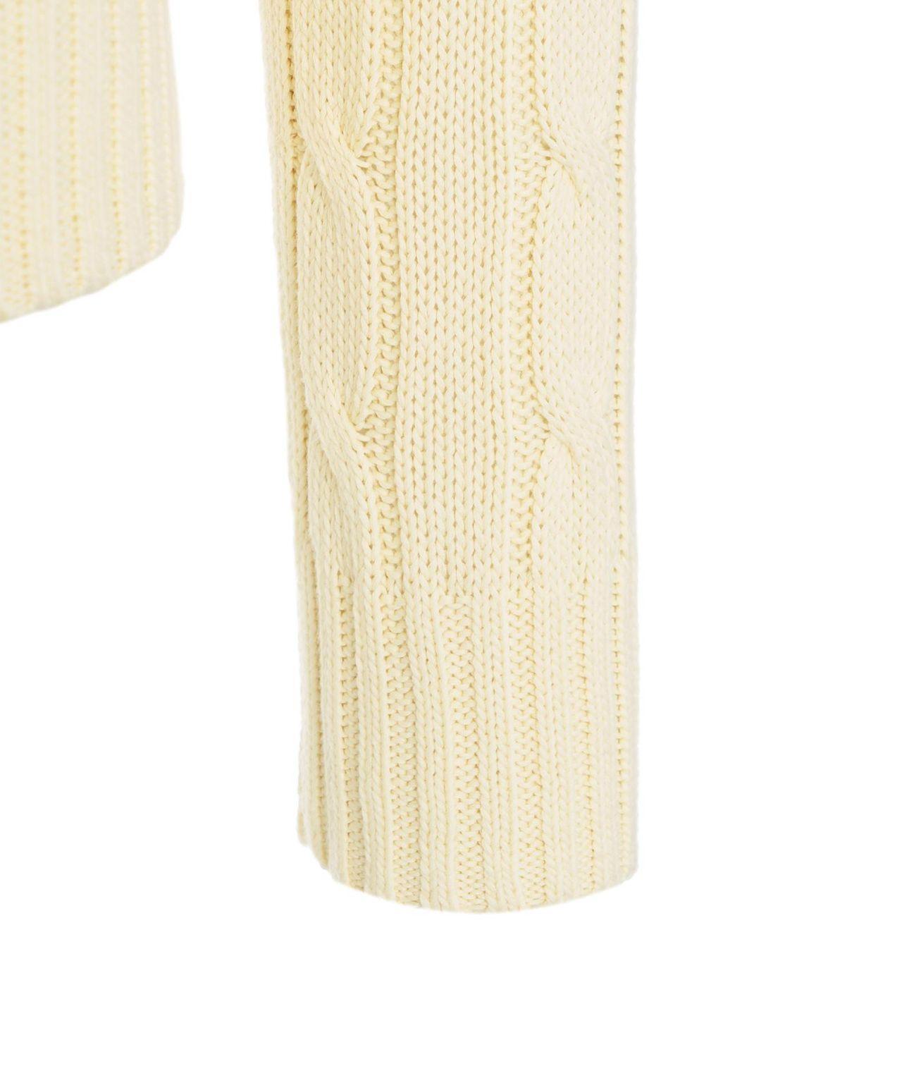 Cable knit sweater with logo embroidery Product Image