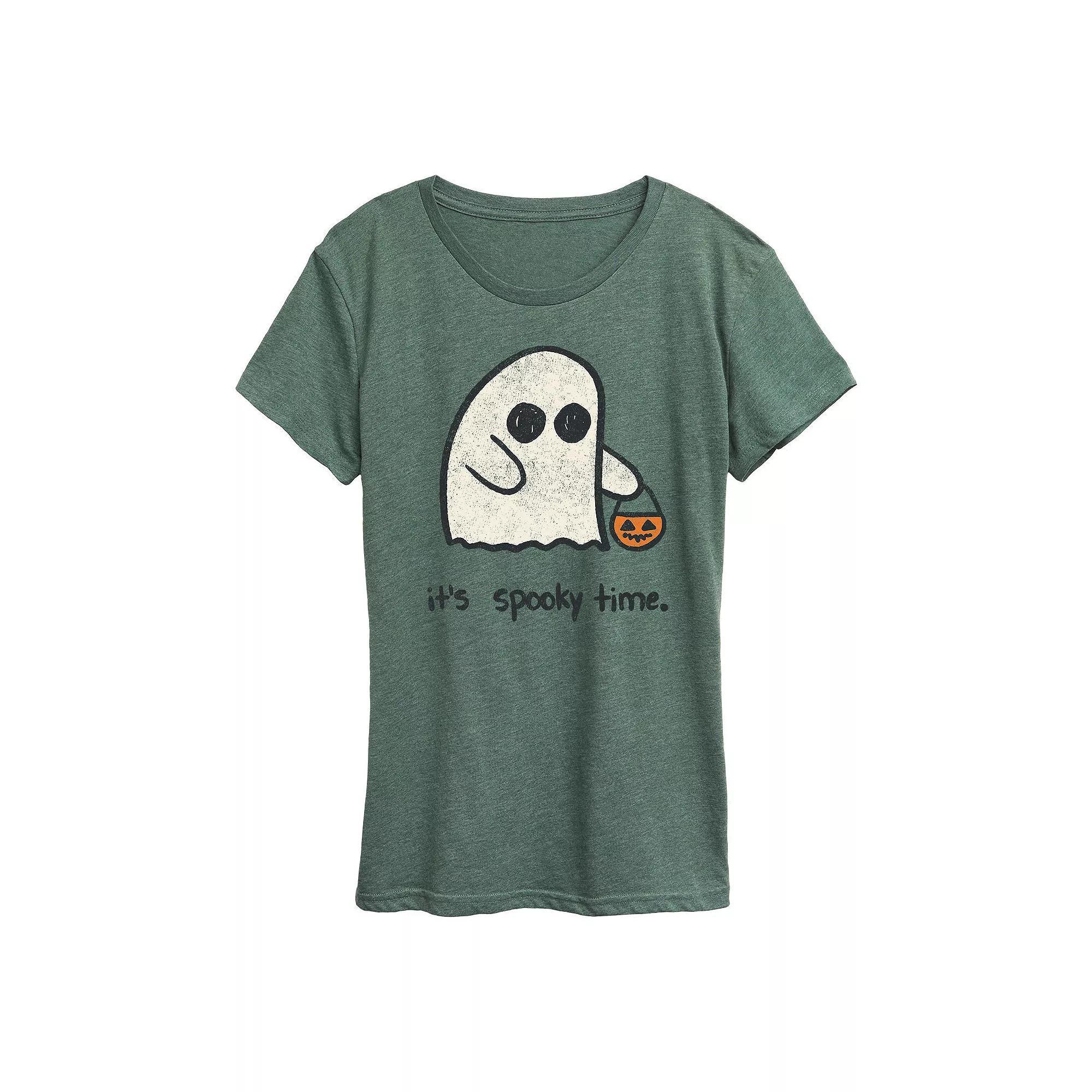 Women's It's Spooky Time Halloween Tee, Girl's, Size: Small, Green Product Image