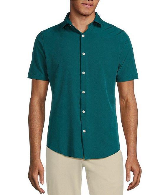 Murano Slim Fit Solid Performance Stretch Short Sleeve Woven Shirt Product Image