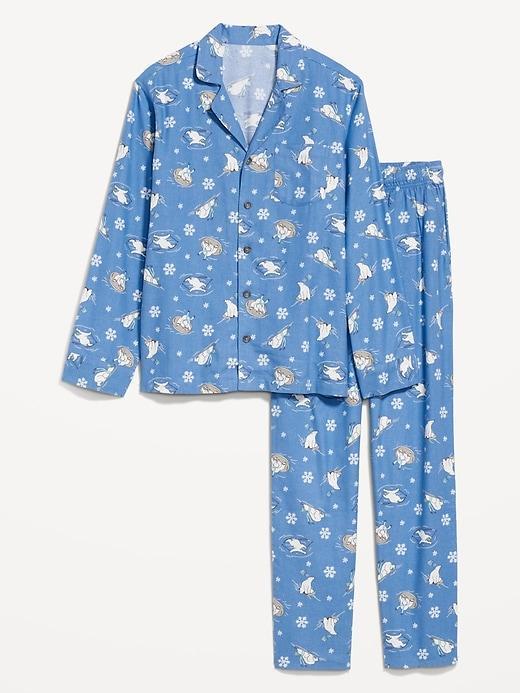 Printed Flannel Pajama Set for Men Product Image