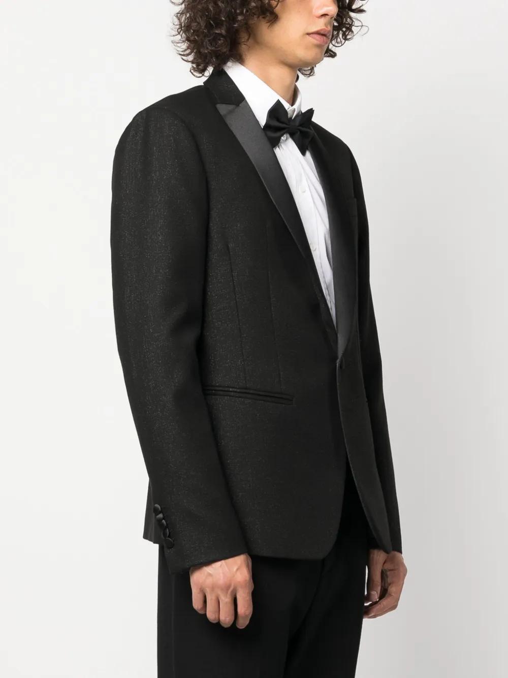 slim-cut tuxedo suit jacket Product Image