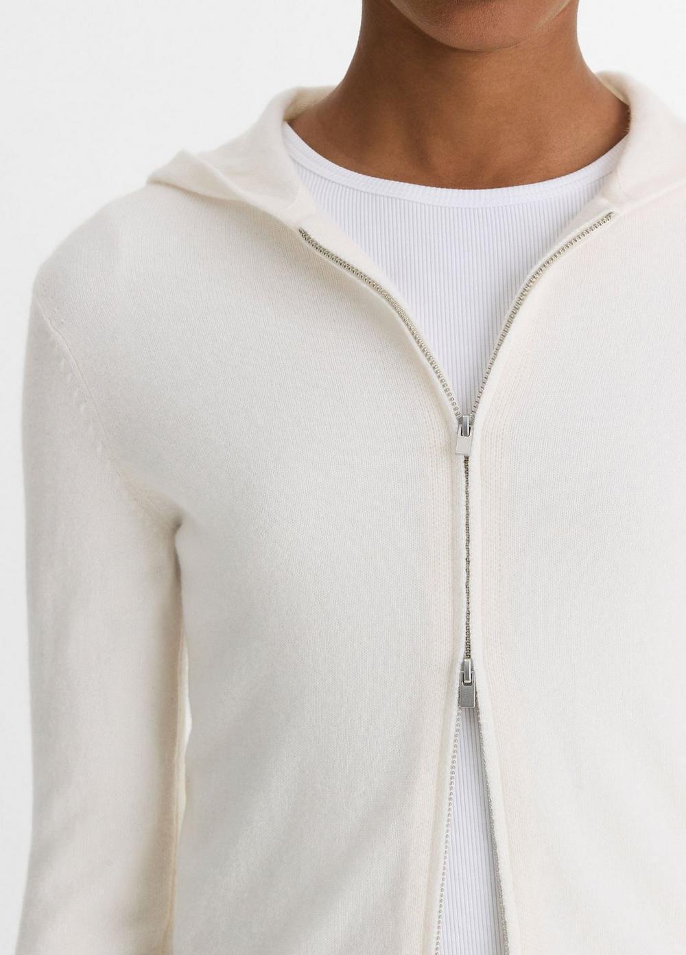 Wool-Blend Zip Hoodie Product Image