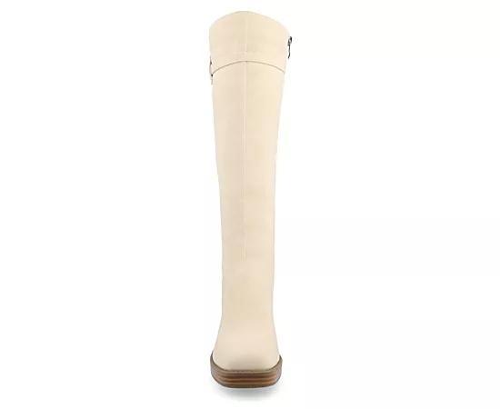 Journee Tru Comfort Foam™ Letice Women's Knee-High Boots, Size: 8 Wide, Ivory Product Image