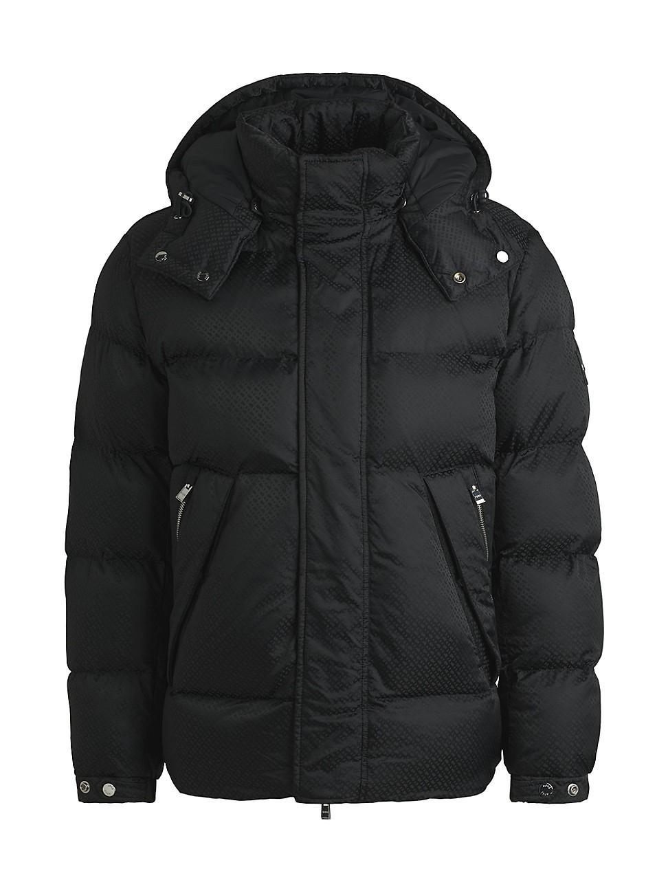 Mens Water-Repellent Puffer Jacket with Micro Monograms Product Image