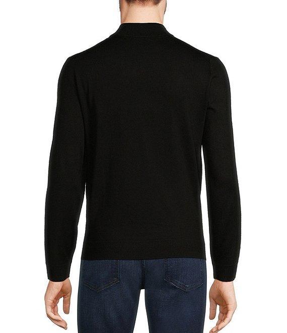 Murano Solid Performance Textured Long Sleeve Mock Neck Sweater Product Image