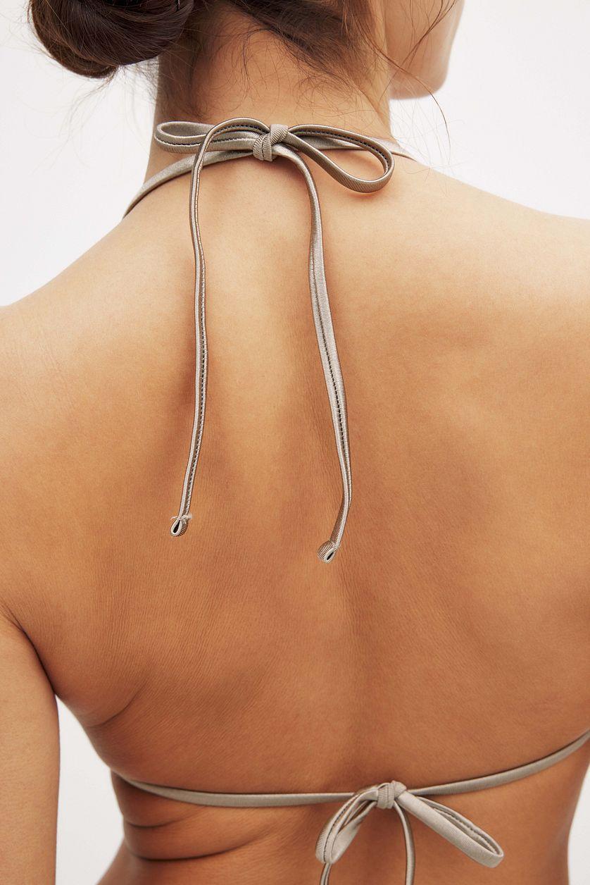 Shiny Triangle Bikini Top Product Image