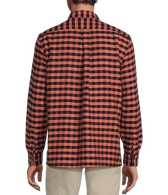 Rowm Long Sleeve Small Check Slub Button Front Woven Shirt Product Image