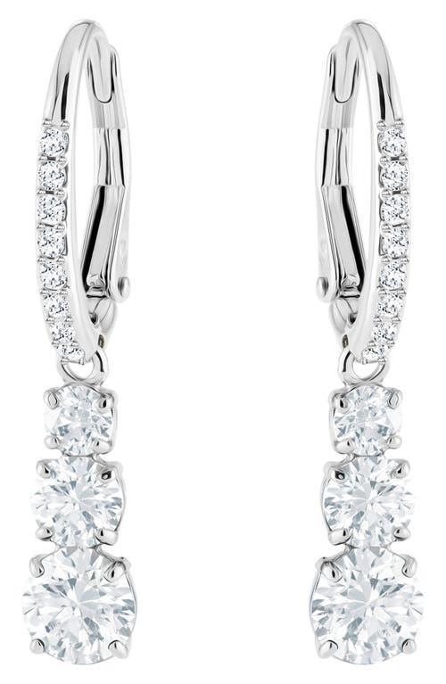 Swarovski Attract Trilogy Round Crystal Drop Earrings Product Image