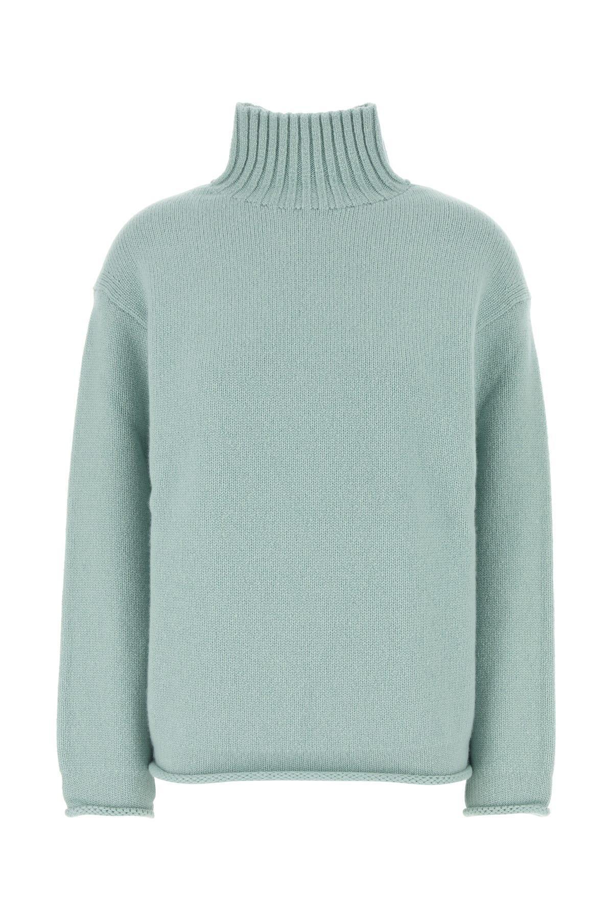 Sea Green Cashmere Sweater In Mint Product Image