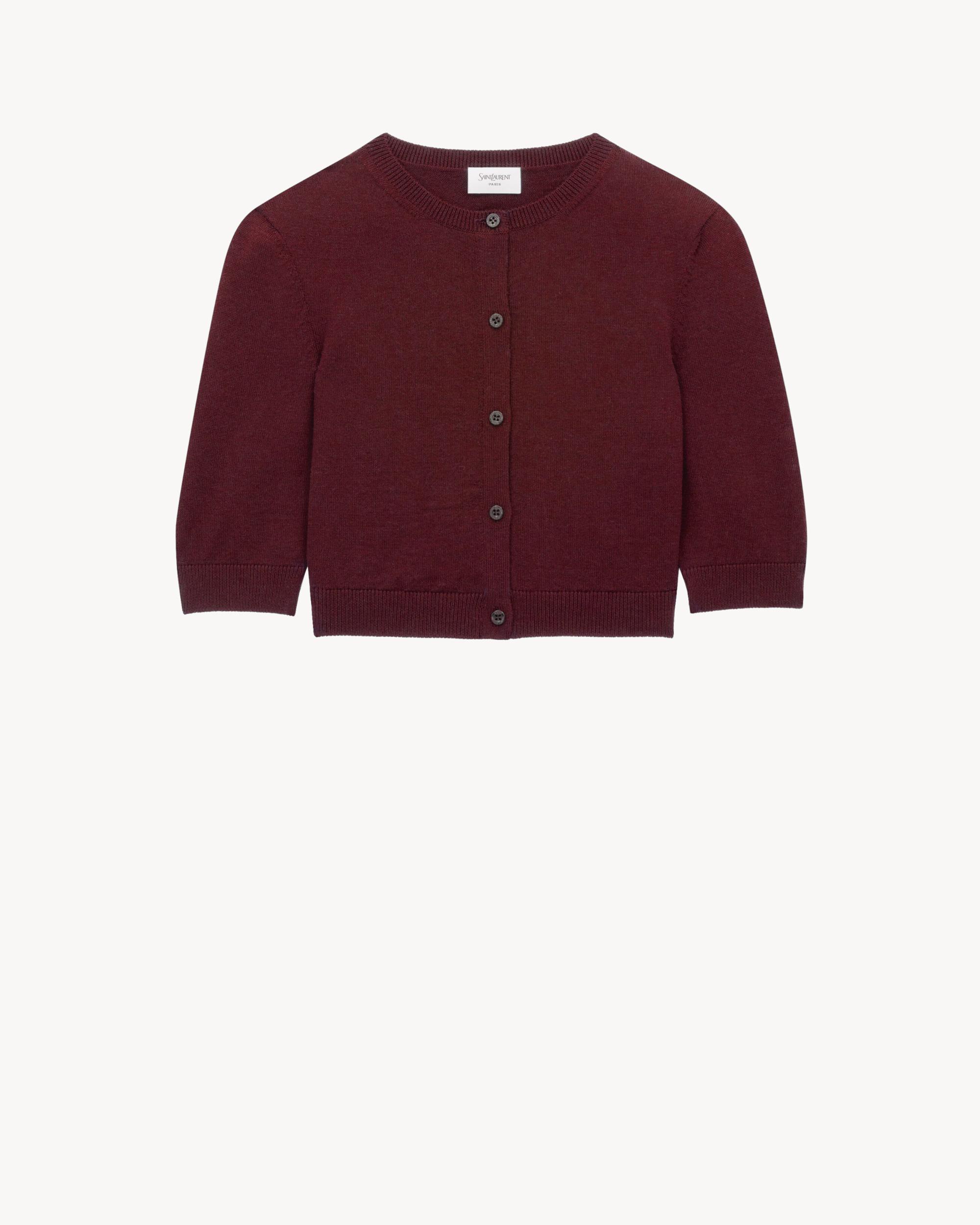 cropped cardigan in wool Product Image