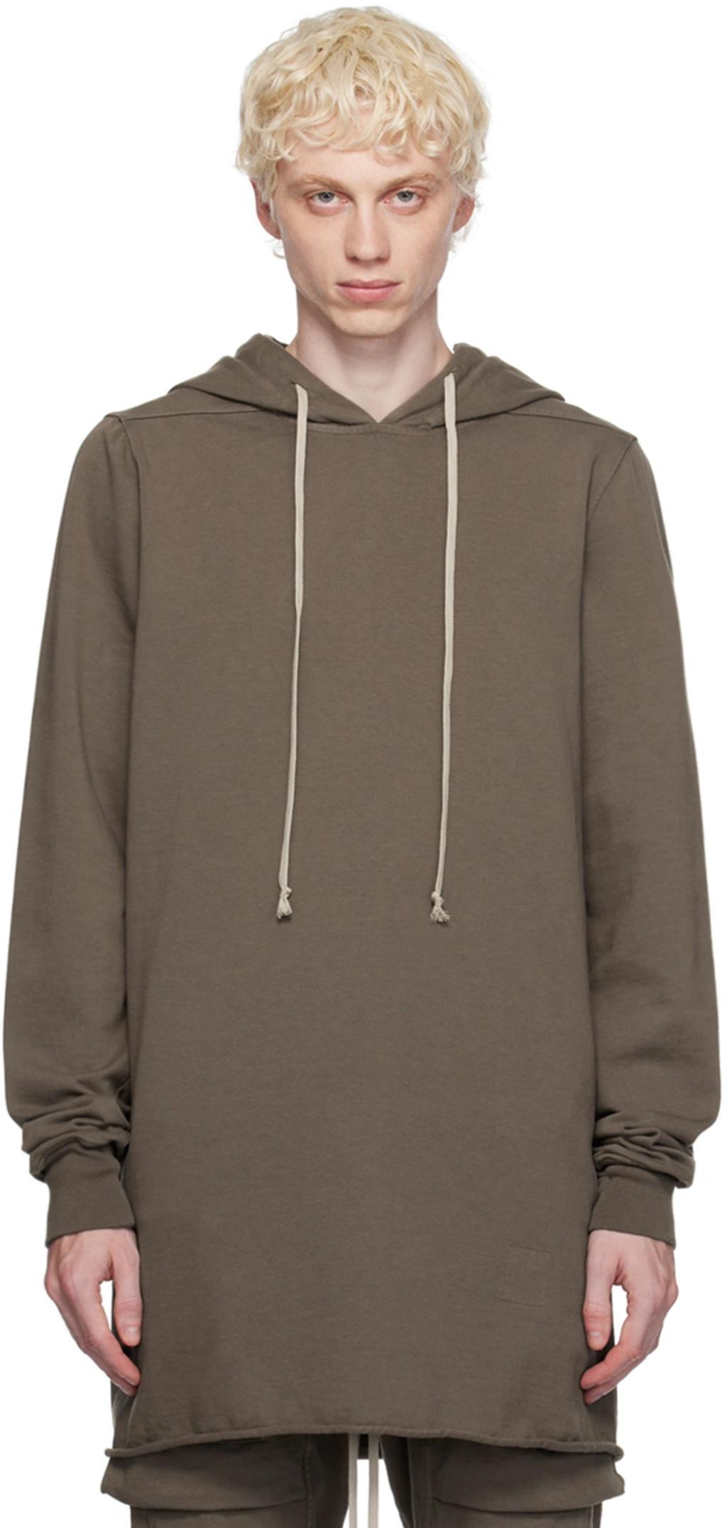 RICK OWENS DRKSHDW Gray Pullover Hoodie In Brown Product Image