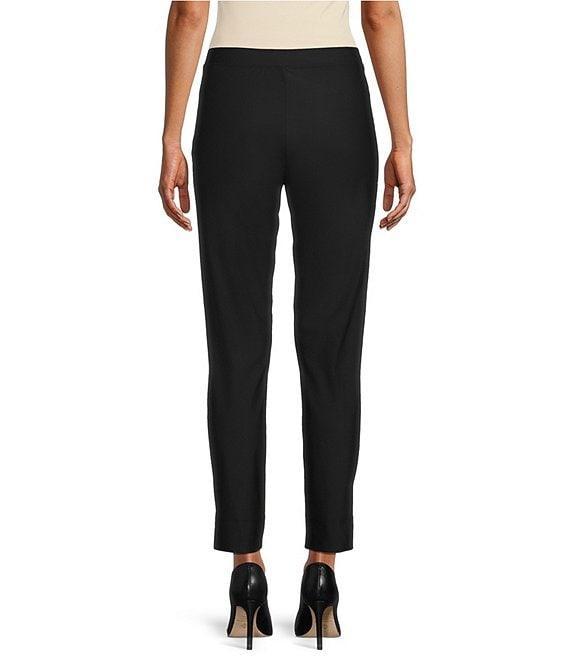 IC Collection Stretch Woven Slim Leg Slit Hem Ankle Pants Product Image