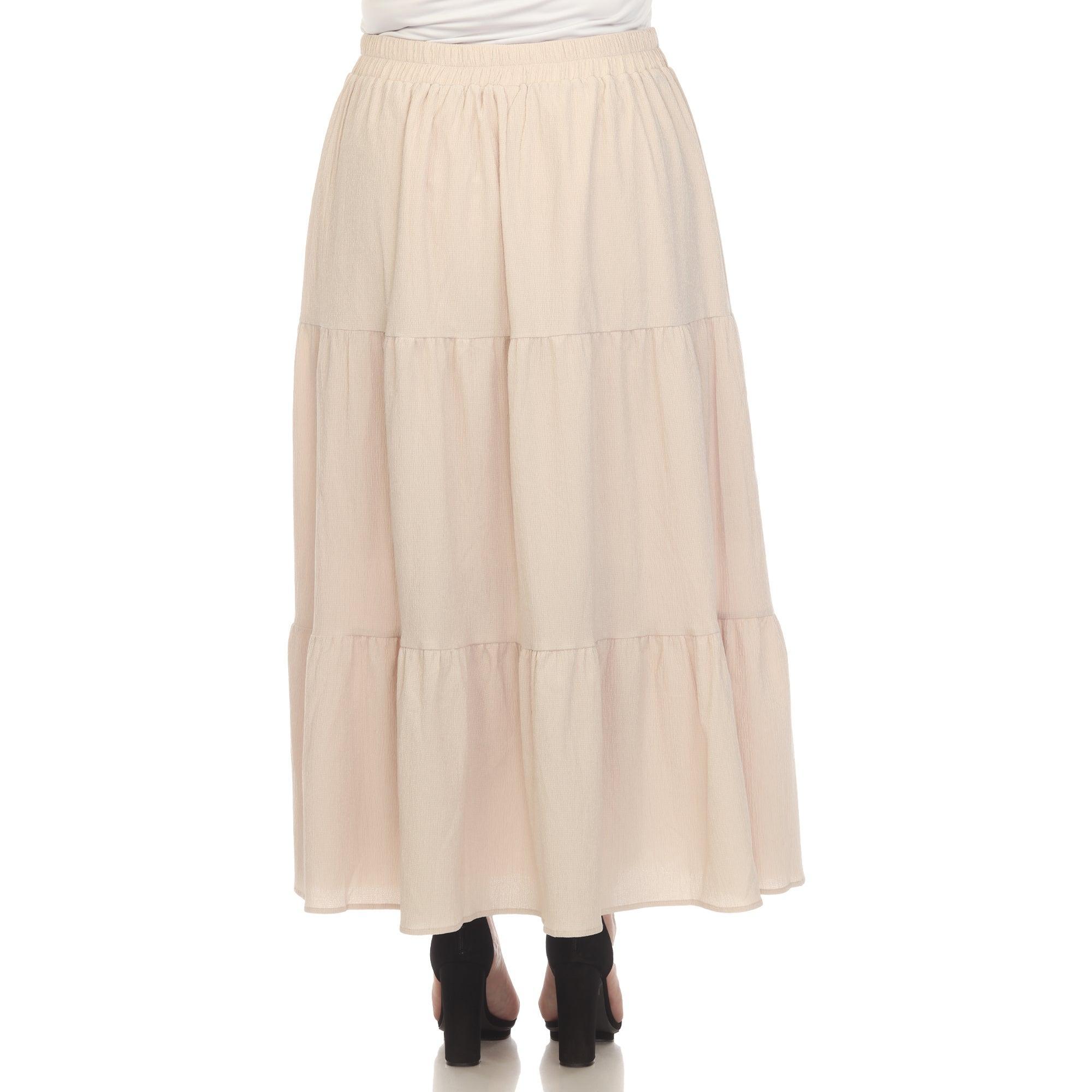 Pleated Tiered Maxi Skirt - Plus Product Image
