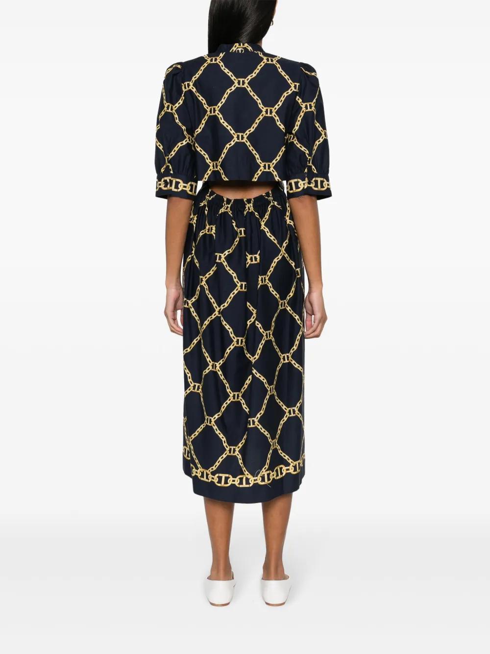 chain-ling print midi dress Product Image