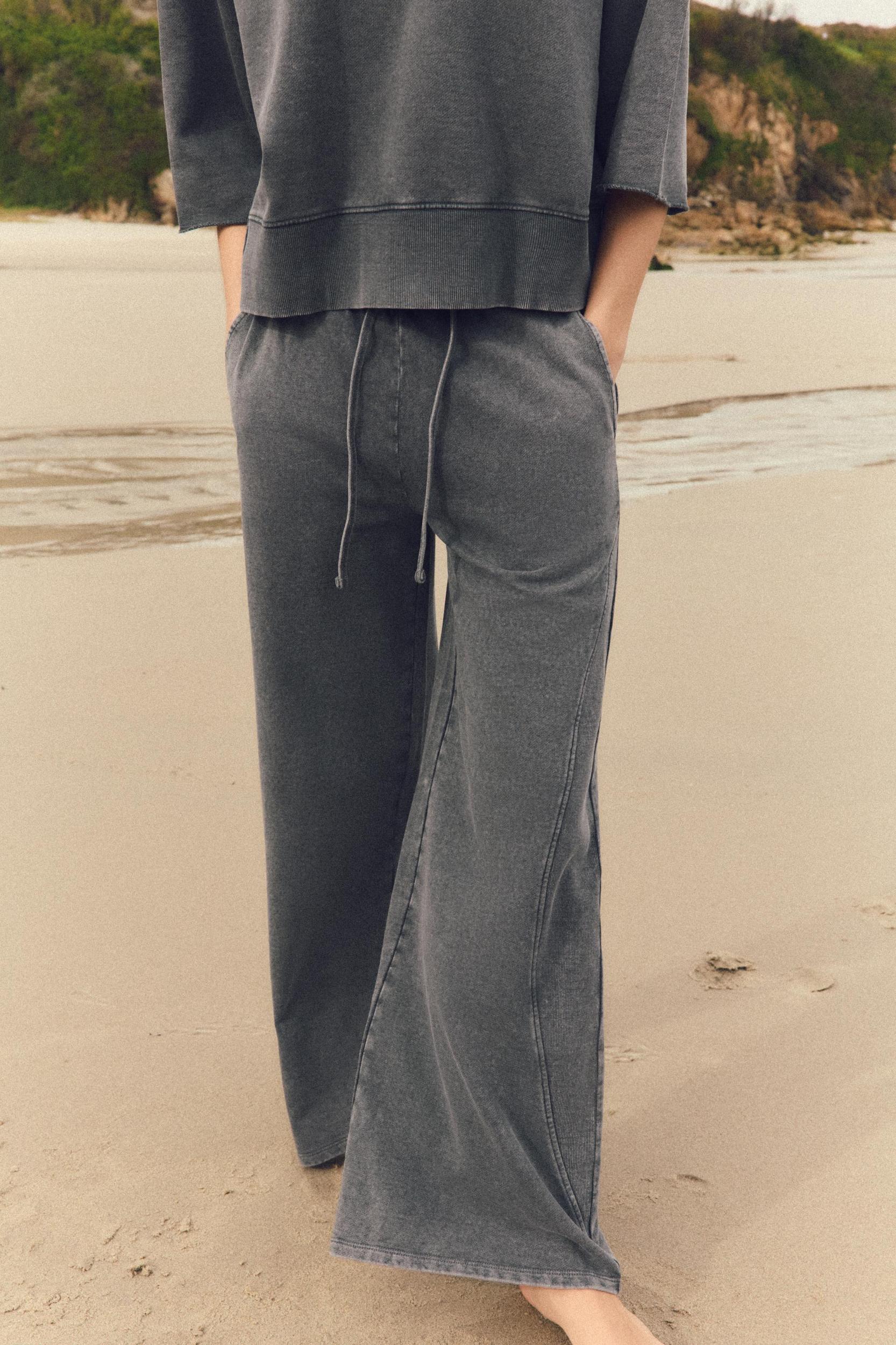 WASHED EFFECT PANTS Product Image