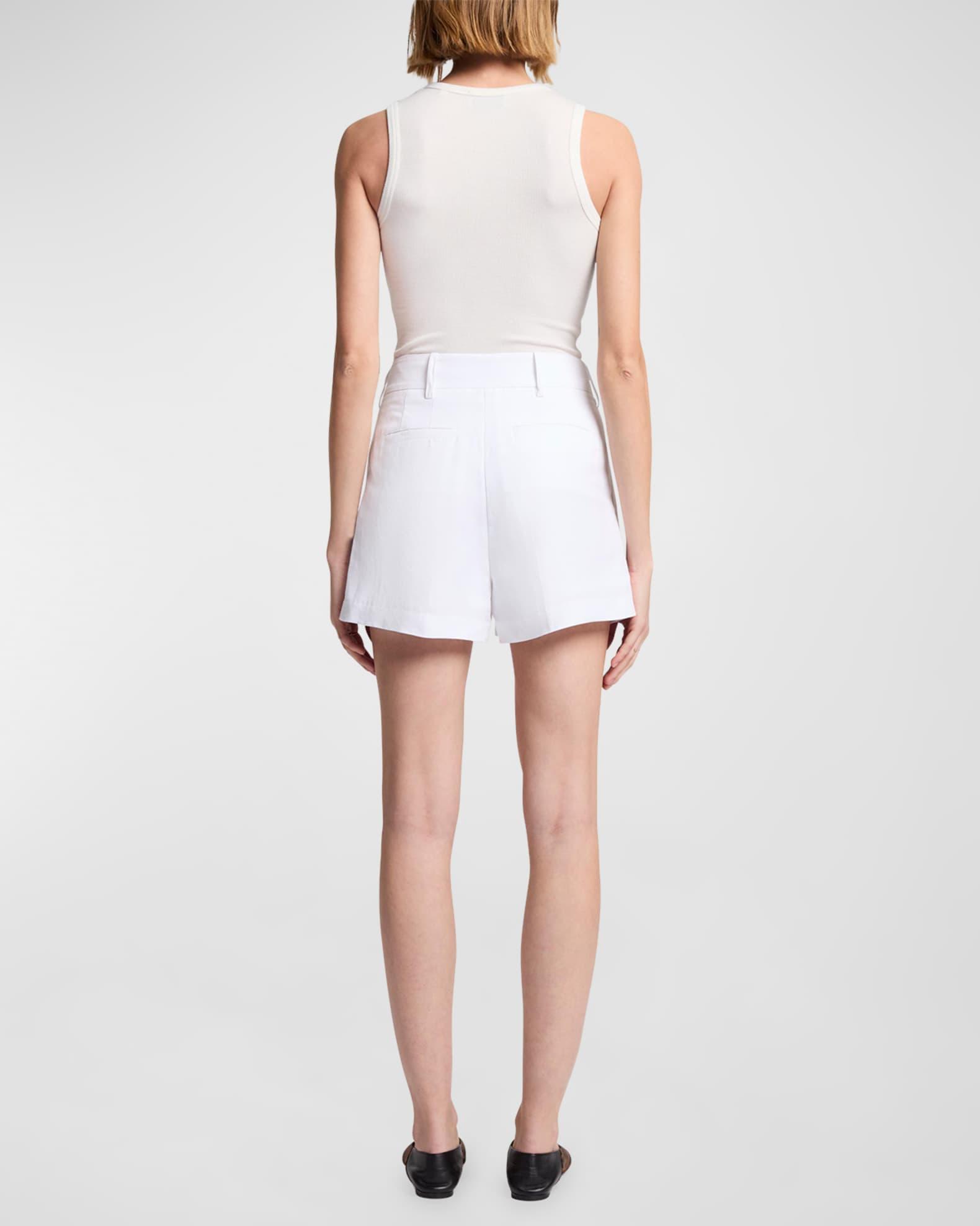 Pleated Linen Shorts Product Image
