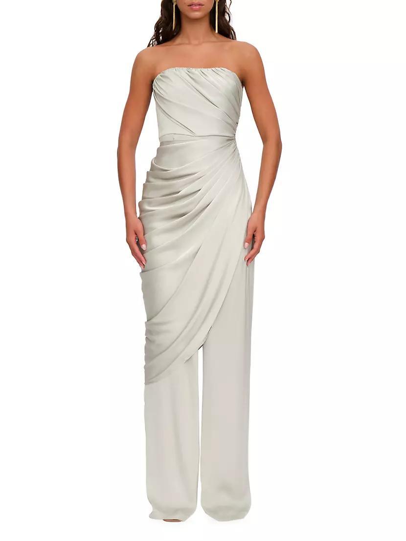 Envo Draped Satin Jumpsuit Product Image