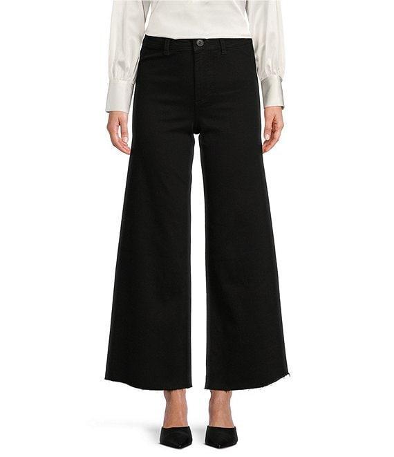 Antonio Melani Alexandra Twill High Rise Wide Leg Raw Hem Cropped Chino Pants Product Image