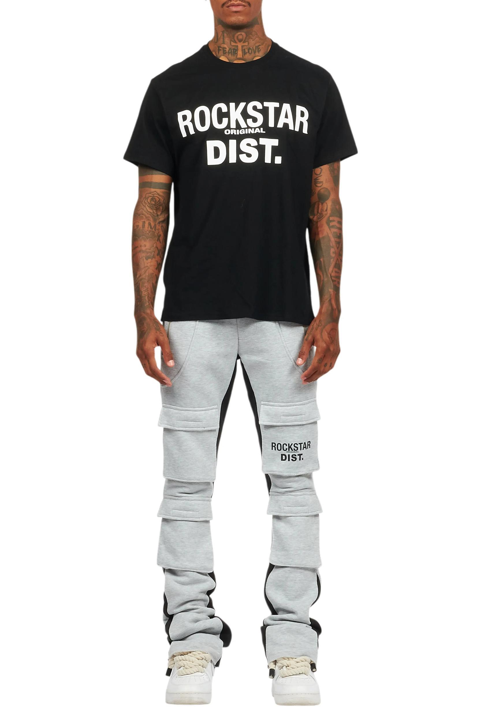 Antoon Heather Grey T-Shirt/Stacked Flare Track Set Male Product Image