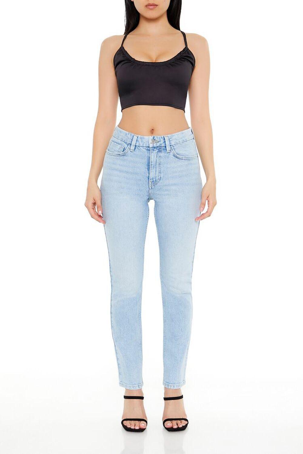 Crisscross Satin Cropped Cami | Forever 21 Product Image