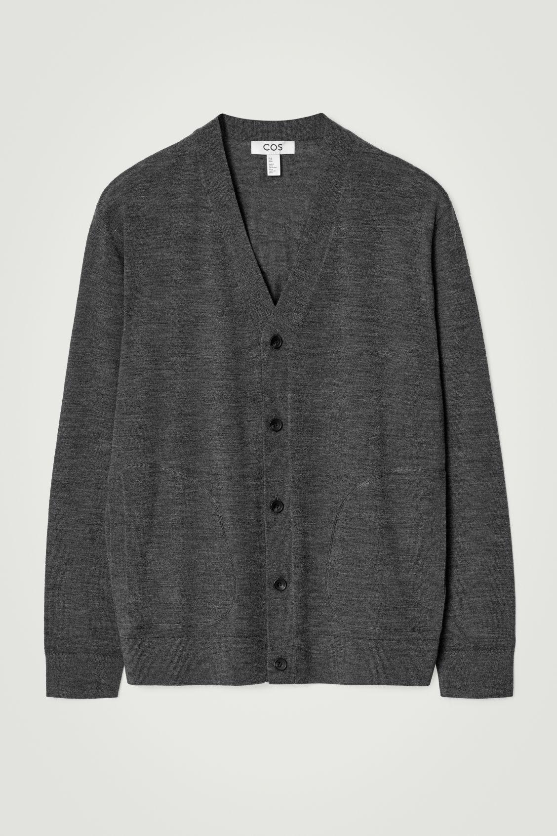 MERINO WOOL V-NECK CARDIGAN Product Image