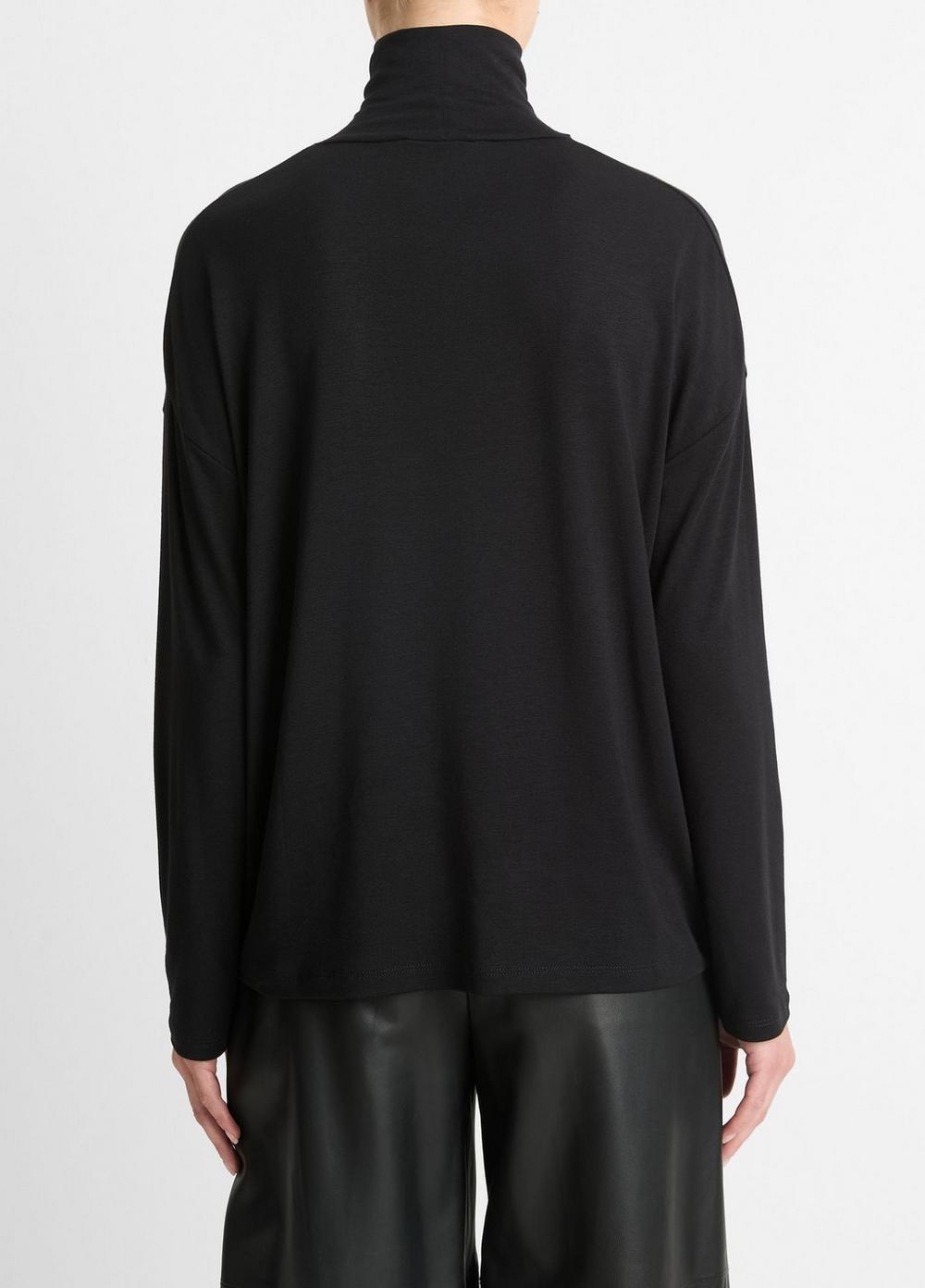 Relaxed Long-Sleeve Turtleneck Top Product Image