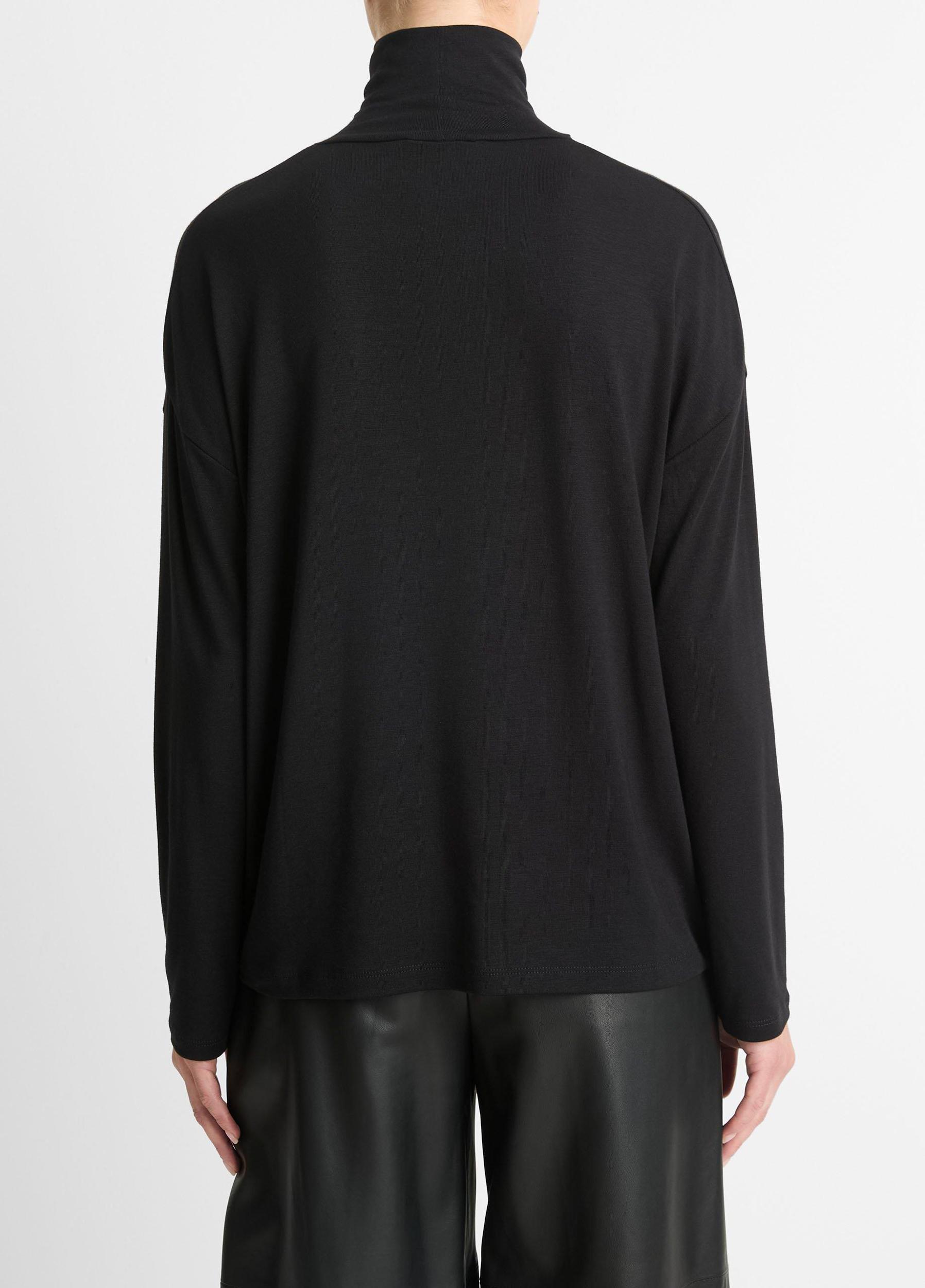 Relaxed Long-Sleeve Turtleneck Top Product Image