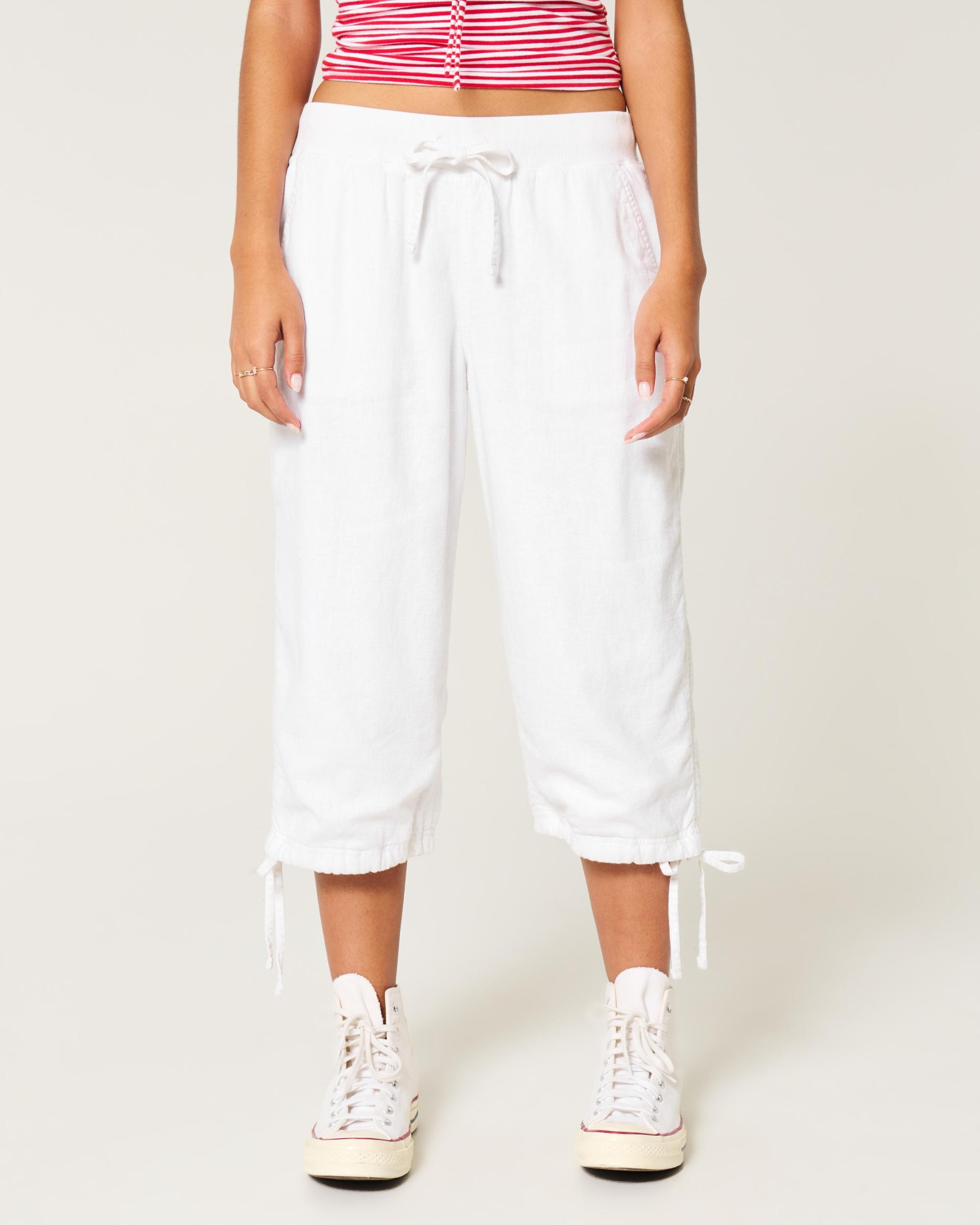 Tie-Hem Capri Pants Product Image