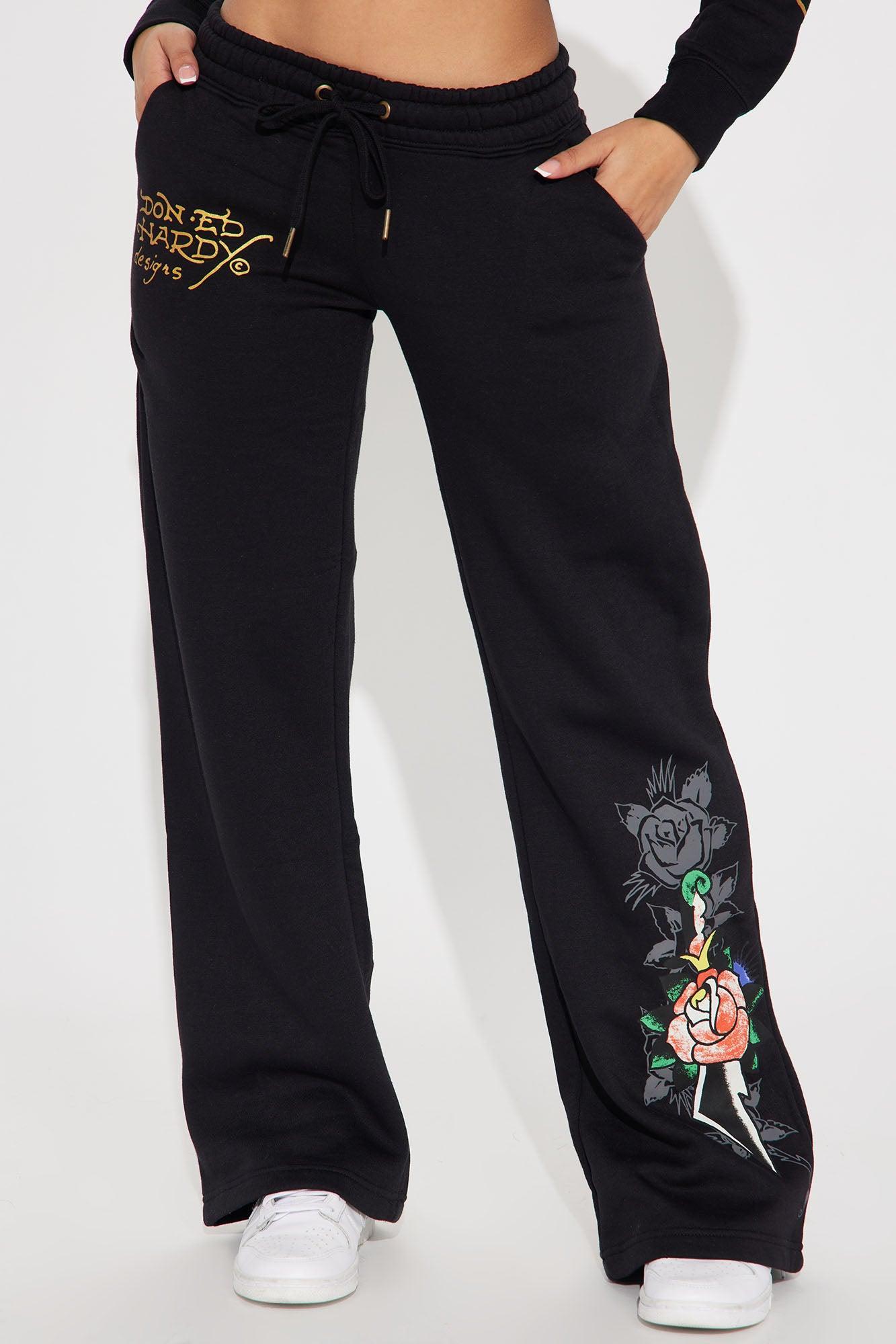 Ed Hardy Swallow Bird Sweatpant - Black Product Image