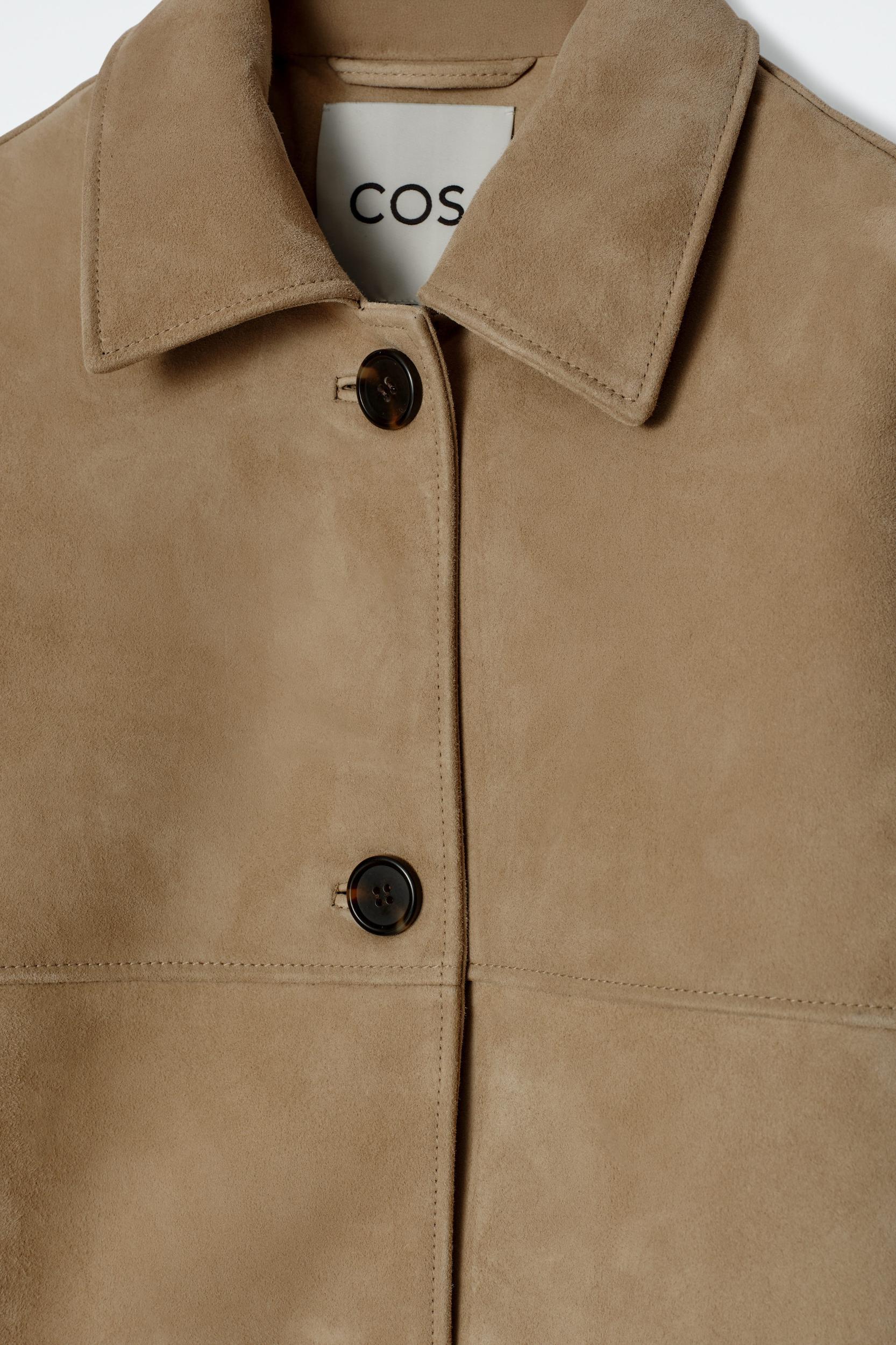 COLLARED SUEDE JACKET Product Image