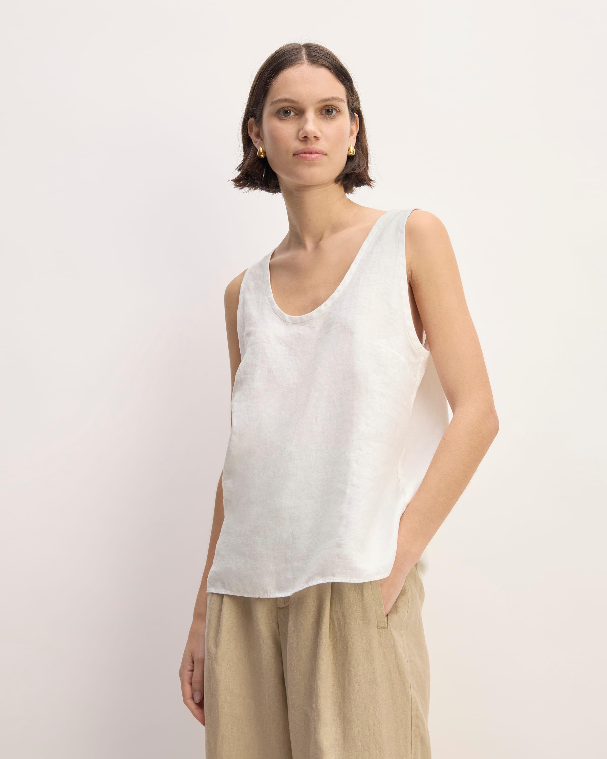 The Scoop Tank in Linen Product Image