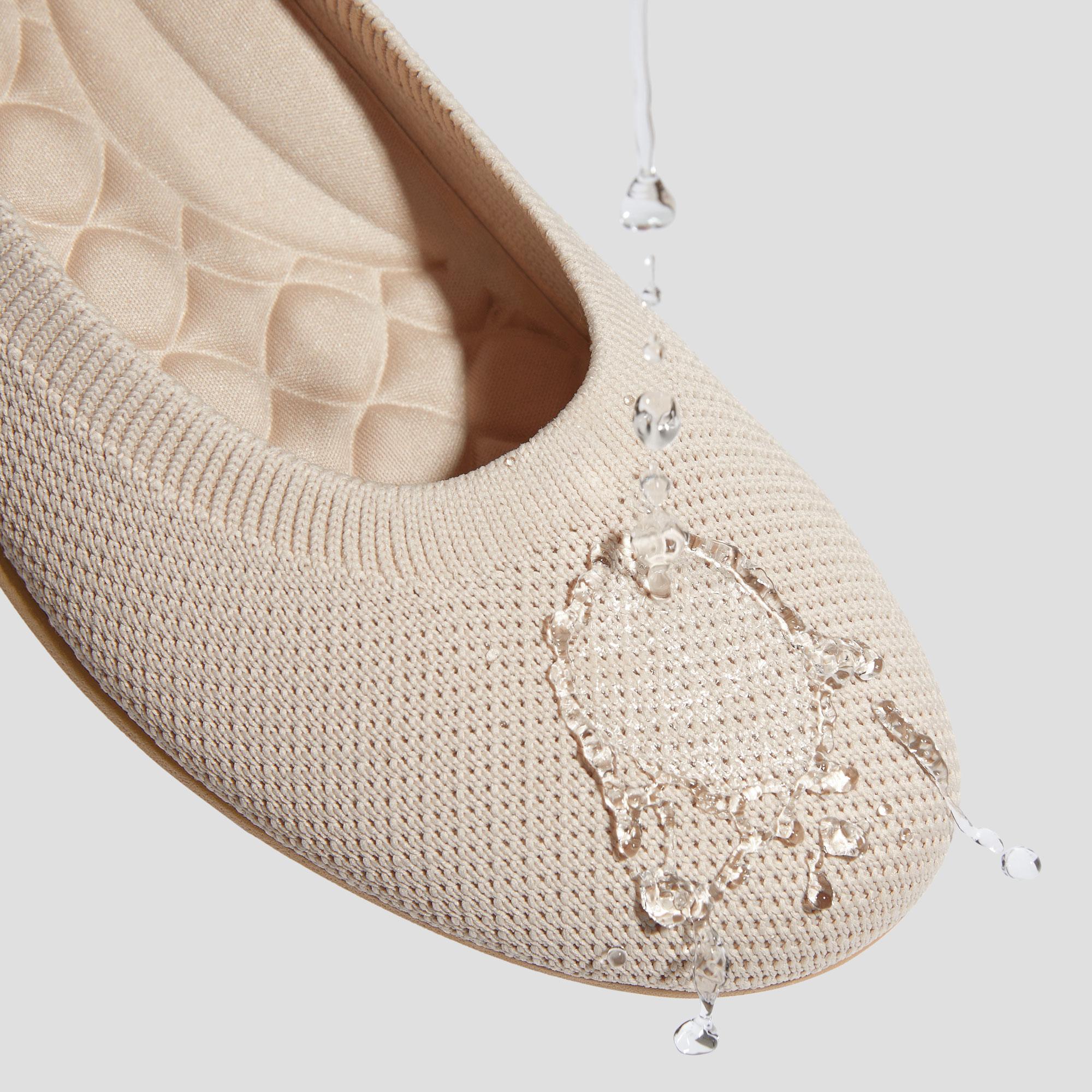 Water-Repellent Round-Toe Flats (Claire Walker) Product Image