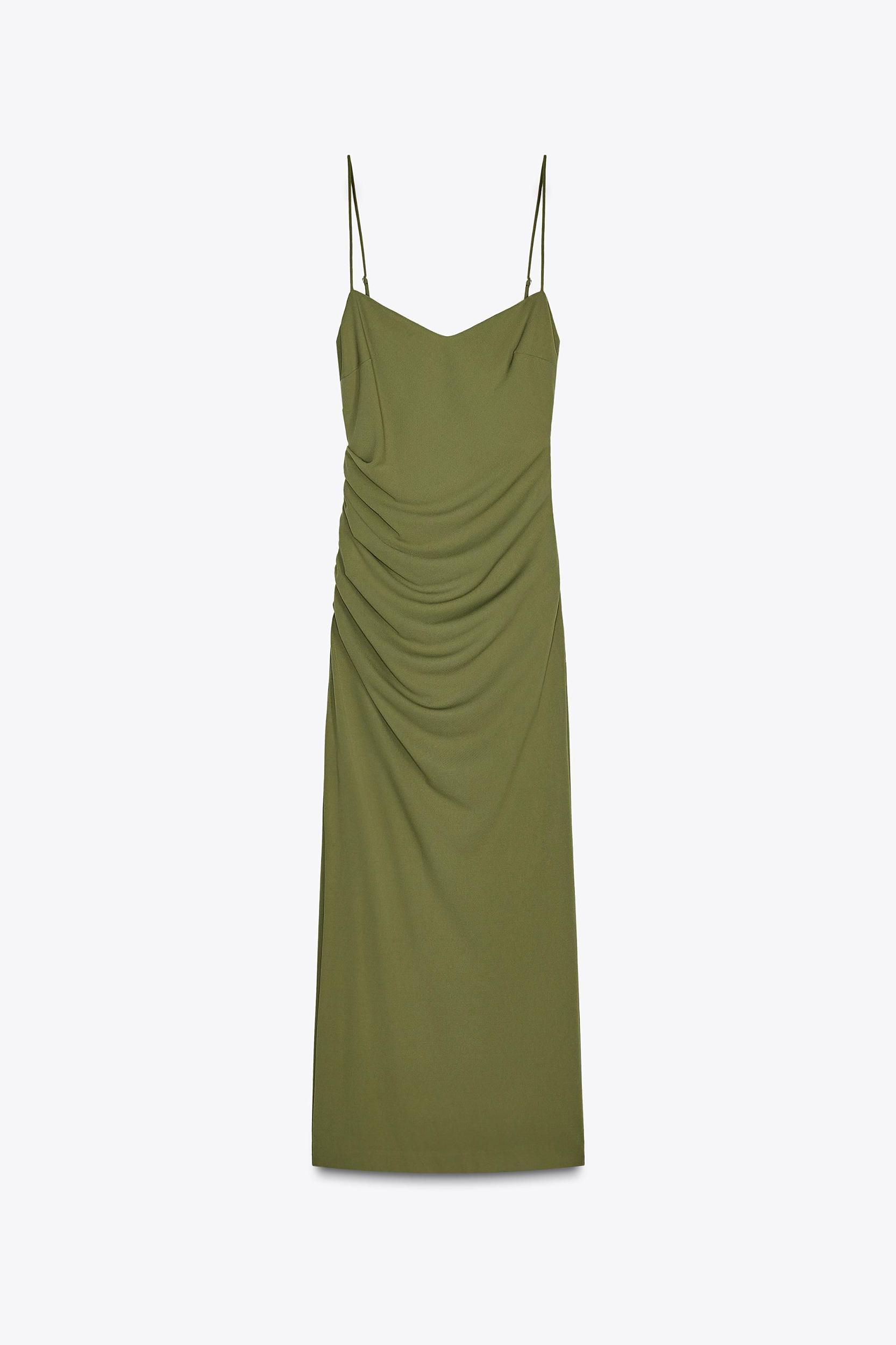 RUCHED MIDI DRESS Product Image
