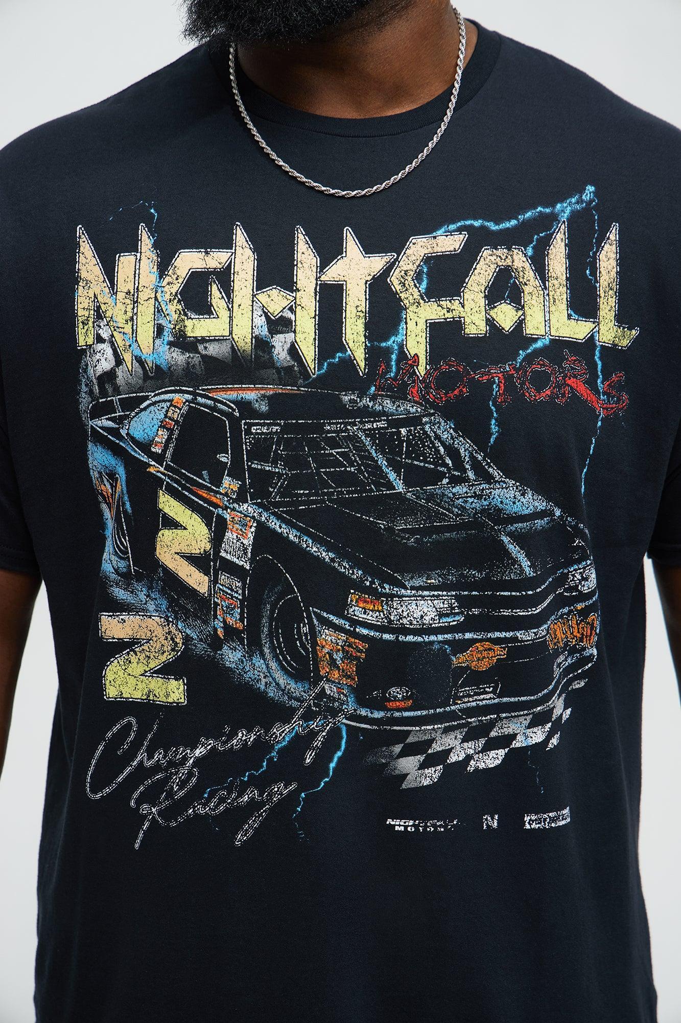Nightcall Racing Short Sleeve Tee - Black Male Product Image