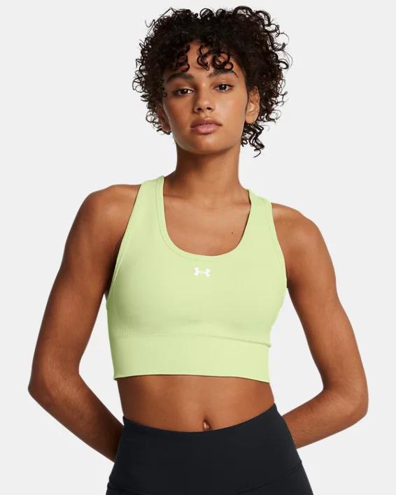 Women's Under Armour Vanish Seamless Medium-Impact Mid Sports Bra, Size: XL, White Product Image