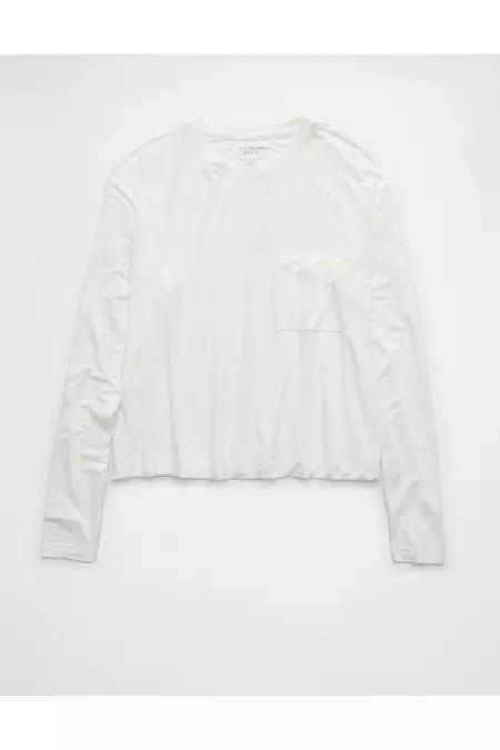 AE Soft & Sexy Long-Sleeve Pocket T-Shirt Womens Product Image
