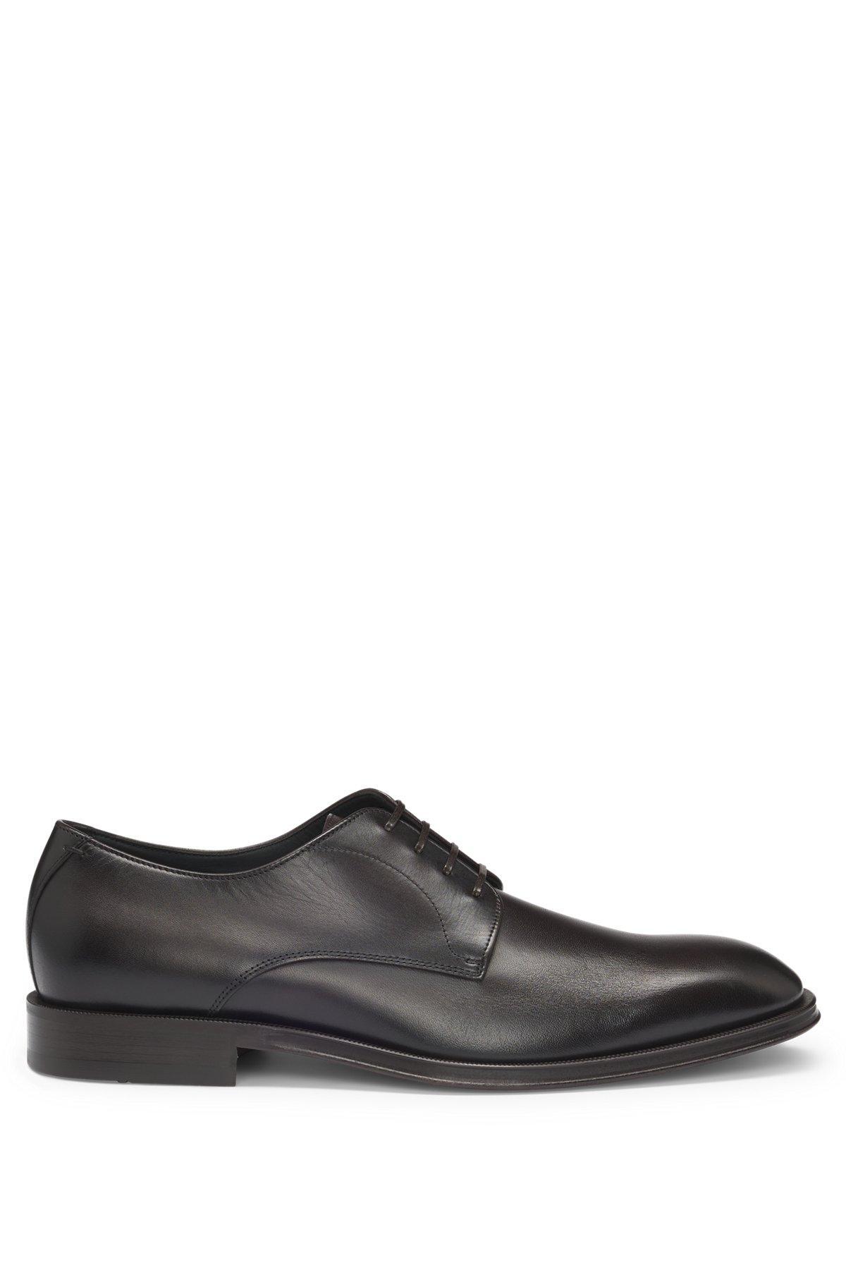 Italian leather Derby shoes with stitching details Product Image