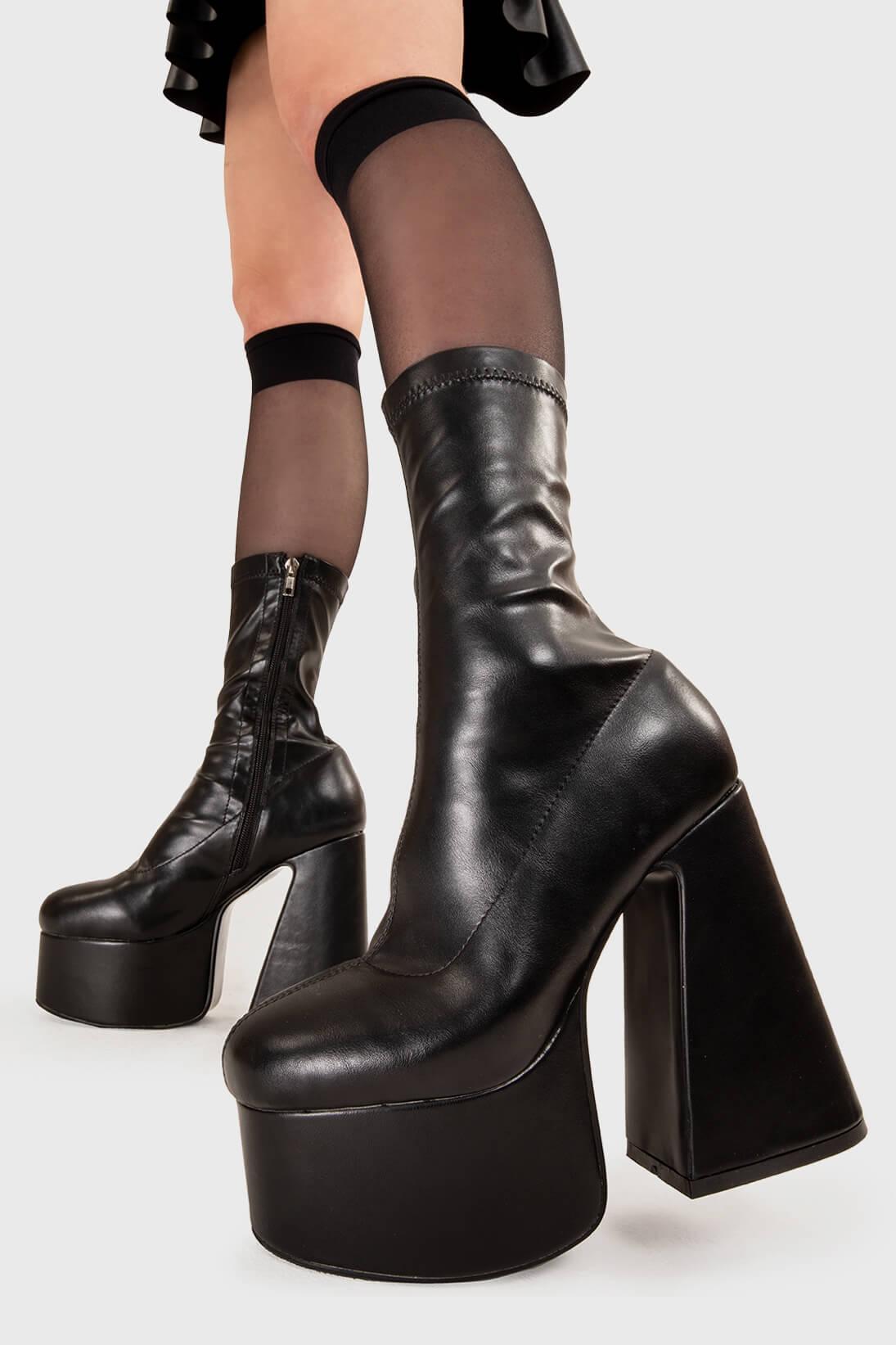 Over It Platform Ankle Boots Product Image