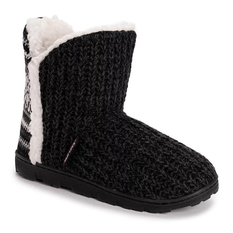 MUK LUKS Cheyenne Women's Slipper Boots, Size: Large, Grey Cable Product Image