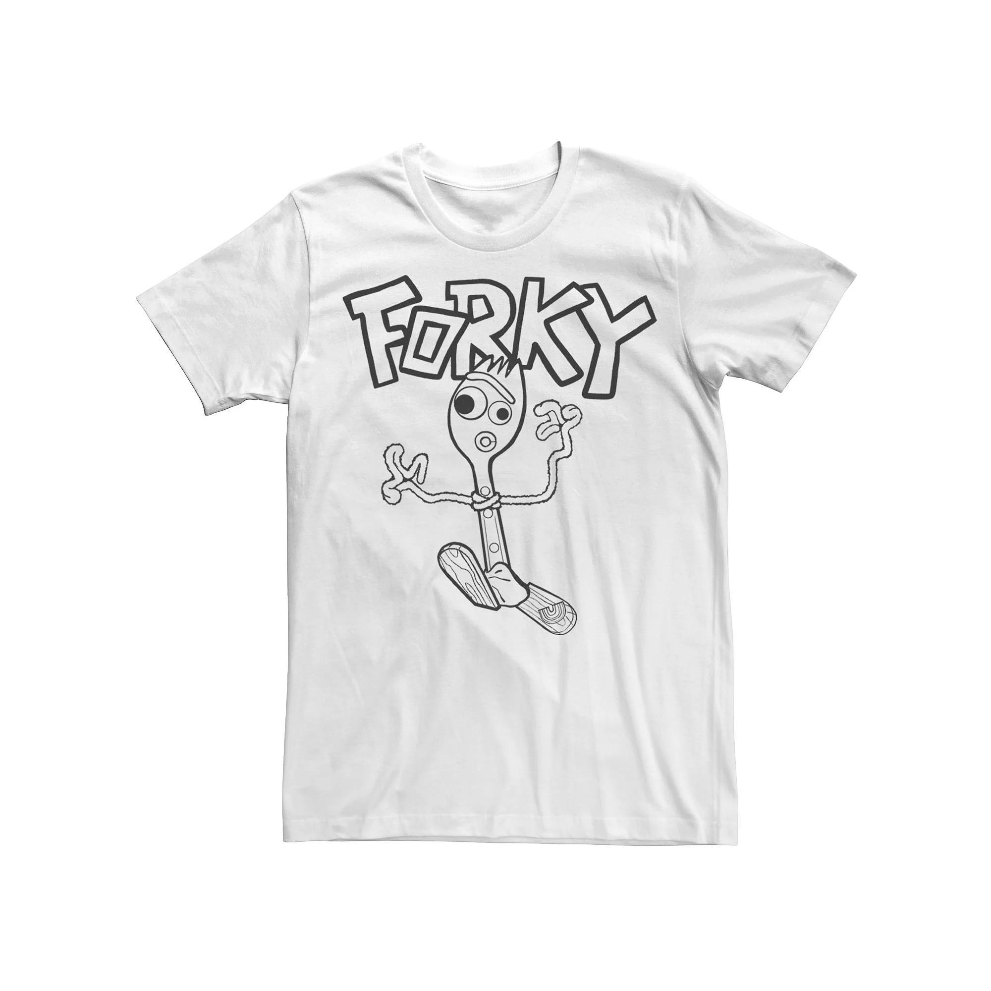 Disney / Pixar's Toy Story Forky Men's Doodle Tee, Size: Large, White Product Image